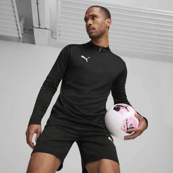 Puma TEAMFINAL TRAINING 1/4 ZIP Pánske futbalové tričko, čierna, veľkosť