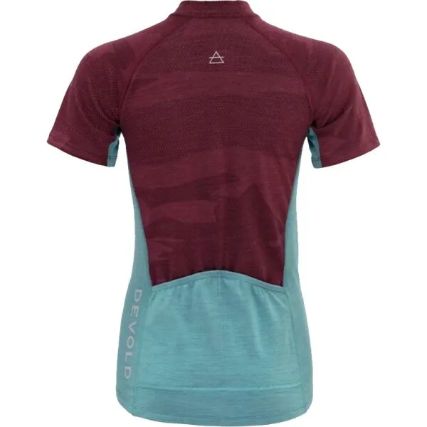 Devold STANDAL MERINO TEE ZIP NECK Dámske cyklistické tričko, tyrkysová, veľkosť