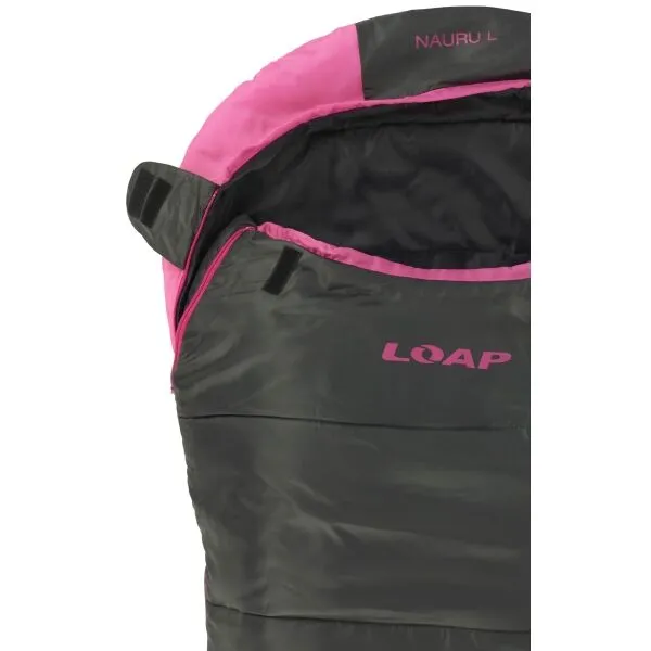 LOAP NAURU L Dámsky spací vak, tmavo sivá, veľkosť 195 cm - pravý zips