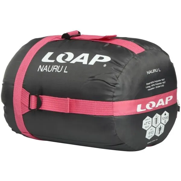 LOAP NAURU L Dámsky spací vak, tmavo sivá, veľkosť 195 cm - pravý zips