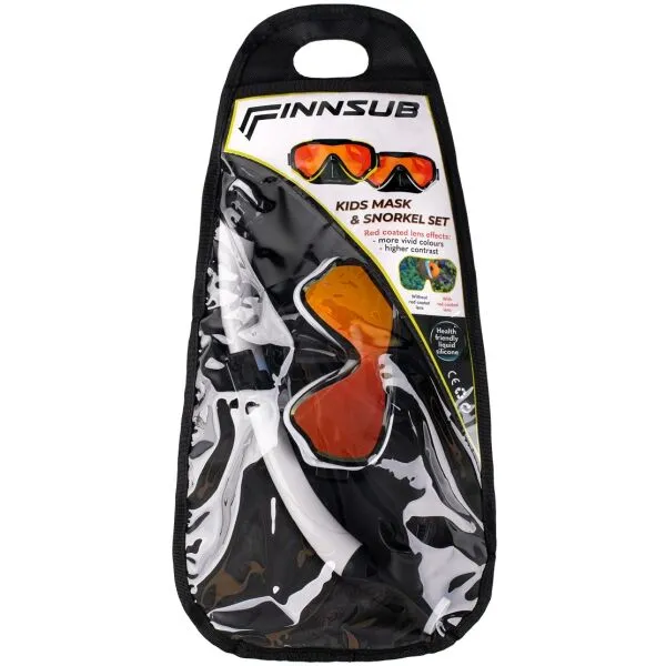 FINNSUB MATRIX KIDS SET Detský šnorchlovací set, biela, veľkosť