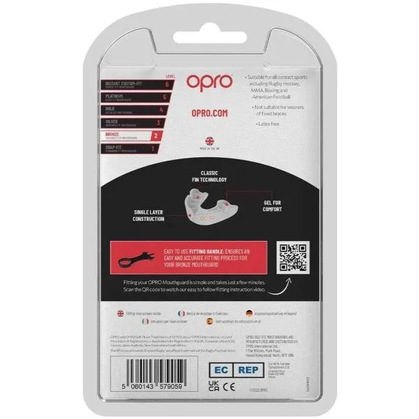 Opro BRONZE Chránič zubov, biela, veľkosť