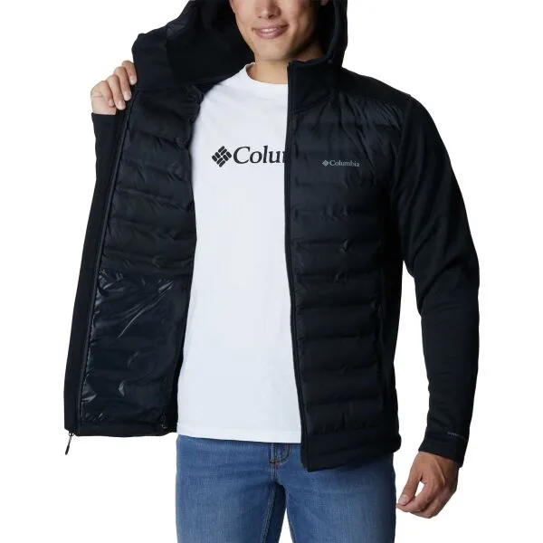 Columbia OUT-SHIELD INSULATED FULL ZIP HOODIE Pánska hybridná bunda, čierna, veľkosť