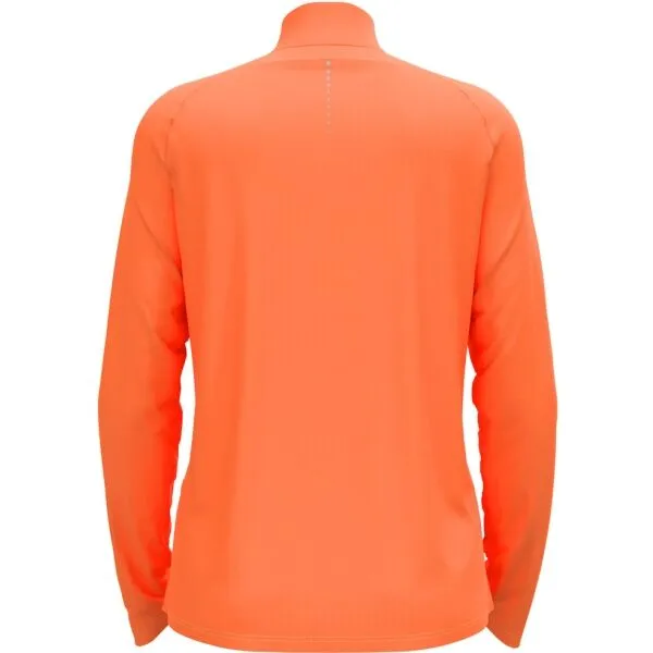 Odlo W MID LAYER 1/2 ZIP ESSENTIALCERAMIWARM Dámska mikina, oranžová, veľkosť