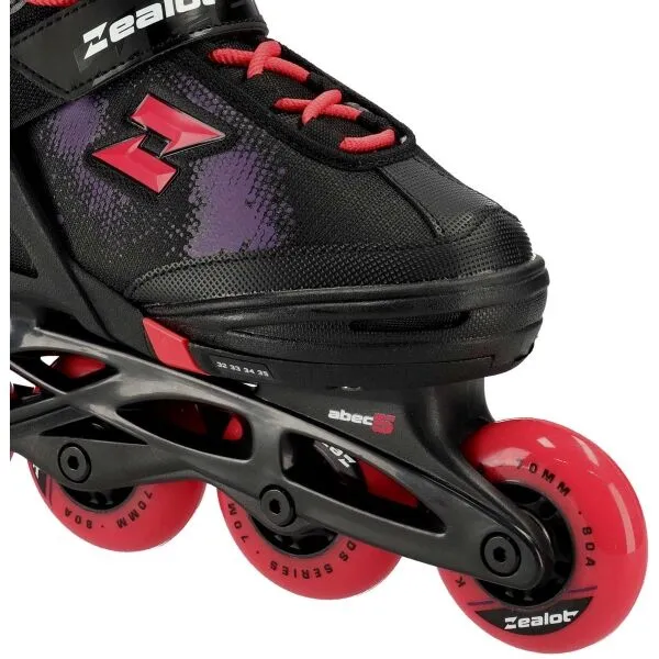 Zealot SHAPER Detské inline korčule, čierna, veľkosť