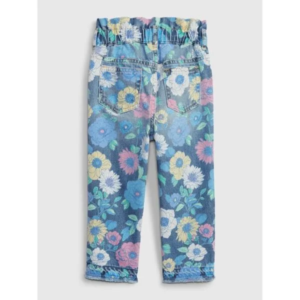 Modré dievčenské kvetované mom rifle GAP floral