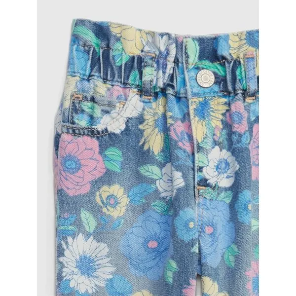 Modré dievčenské kvetované mom rifle GAP floral