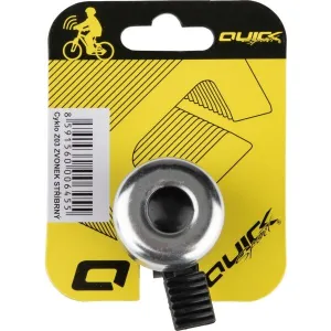 Quick BELL Zvonček na bicykel, strieborná, veľkosť