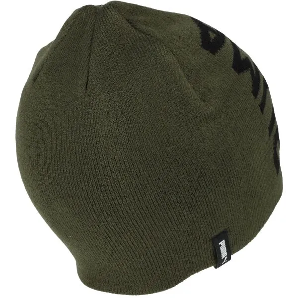 Puma ESS CLASSIC CUFFLESS  BEANIE JR Detská pletená čiapka, khaki, veľkosť