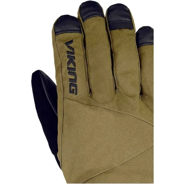 Viking TORES Unisex lyžiarske rukavice, khaki, veľkosť