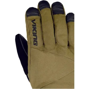 Viking TORES Unisex lyžiarske rukavice, khaki, veľkosť