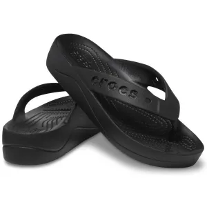 Crocs BAYA PLATFORM FLIP Dámske žabky, čierna, veľkosť 38/39