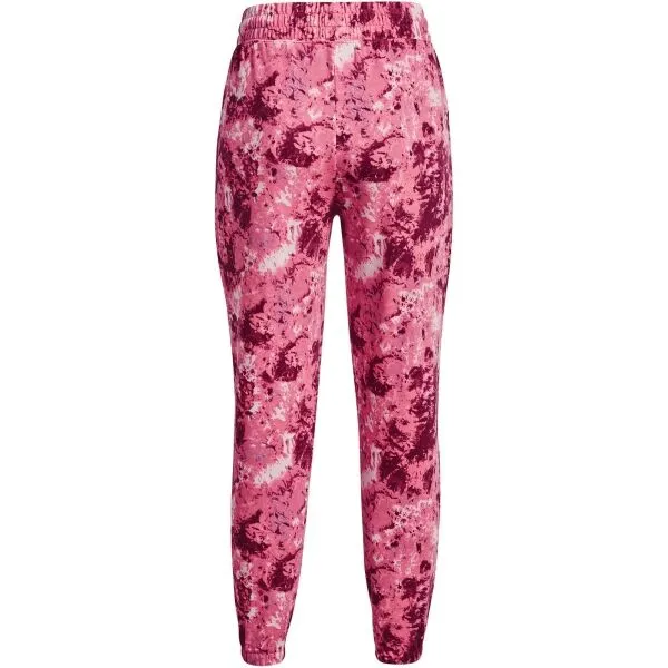 Under Armour RIVAL TERRY PRINT JOGGER Dámske tepláky, ružová, veľkosť