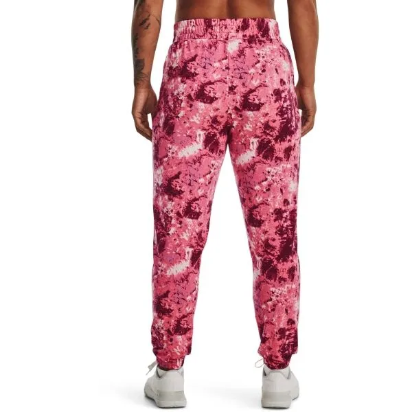 Under Armour RIVAL TERRY PRINT JOGGER Dámske tepláky, ružová, veľkosť
