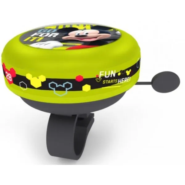 Disney MICKEY Zvonček na bicykel, reflexný neón, veľkosť