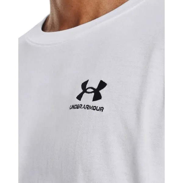 Under Armour LOGO EMB HEAVYWEIGHT Pánske tričko, biela, veľkosť