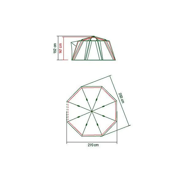 Coleman OCTAGON SMALL Rodinný stan, modrá, veľkosť