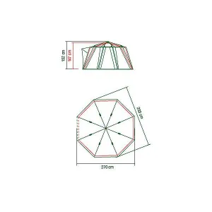 Coleman OCTAGON SMALL Rodinný stan, modrá, veľkosť
