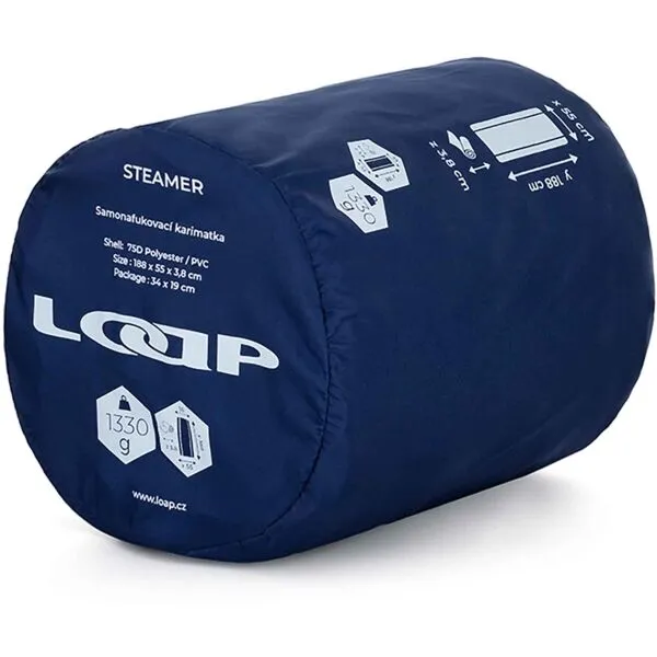 LOAP STEAMER Samonafukovacia karimatka, modrá, veľkosť