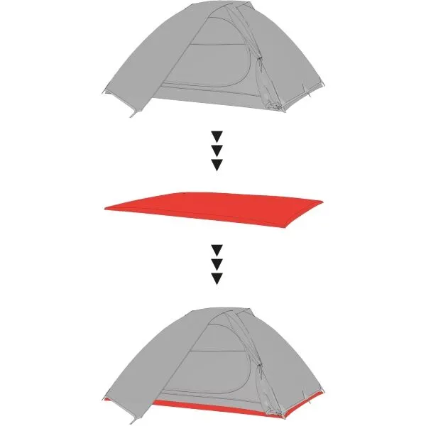 Hannah GROUNDSHEET 3 Podlážka pod stan, sivá, veľkosť
