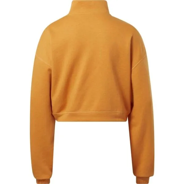 Reebok WOR KNIT 1/4 ZIP Dámska mikina, oranžová, veľkosť