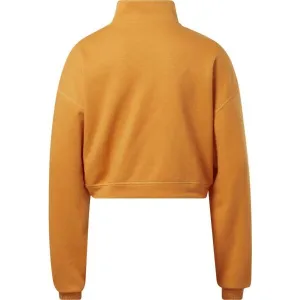 Reebok WOR KNIT 1/4 ZIP Dámska mikina, oranžová, veľkosť