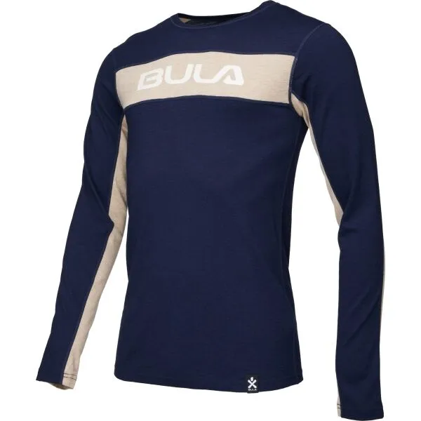 Bula RETRO Pánske merino tričko, modrá, veľkosť