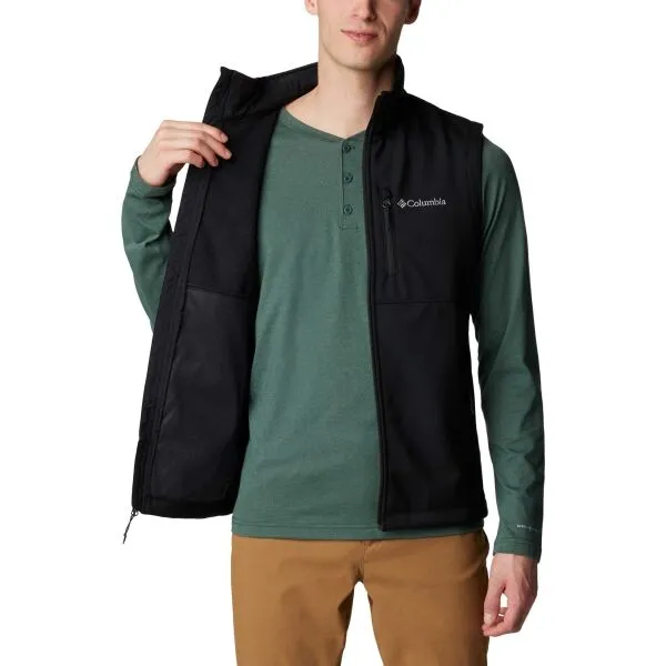 Columbia ASCENDER SOFTSHELL VEST Pánska vesta, čierna, veľkosť