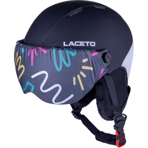 Laceto SKI HELMET VISOR COVER COLOR LINES Textilný kryt zorníka lyžiarskych prilieb, mix, veľkosť