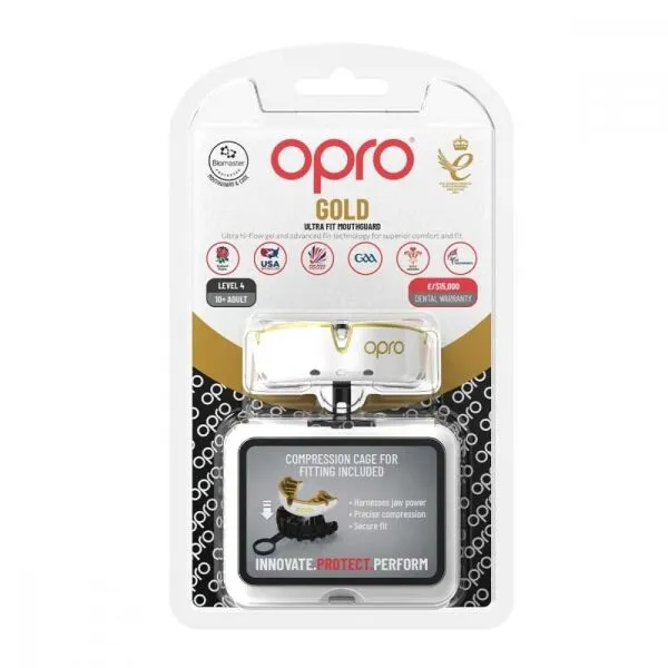 Opro GOLD Chránič zubov, biela, veľkosť UNI