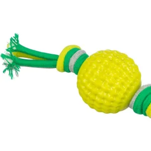 TRIXIE BALL ON ROPE Hračka, žltá, veľkosť