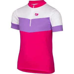 Etape PEDDY JR Detský cyklistický dres, vínová, veľkosť 152-158