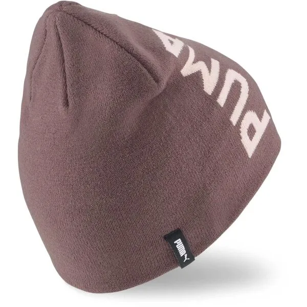 Puma ESS CLASSIC CUFFLESS  BEANIE JR Detská pletená čiapka, ružová, veľkosť