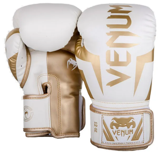 Venum ELITE BOXING GLOVES Boxérske rukavice, béžová, veľkosť