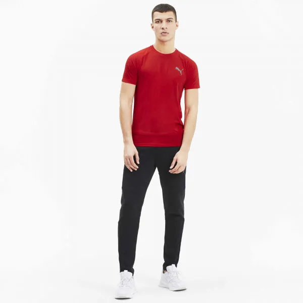 Puma EVOSTRIPE  TEE Pánske športové tričko, červená, veľkosť