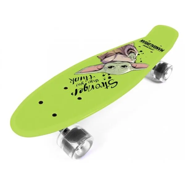 Disney GROGU Skateboard (fishboard), svetlo zelená, veľkosť
