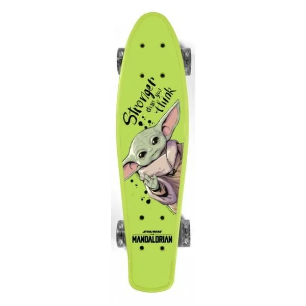 Disney GROGU Skateboard (fishboard), svetlo zelená, veľkosť