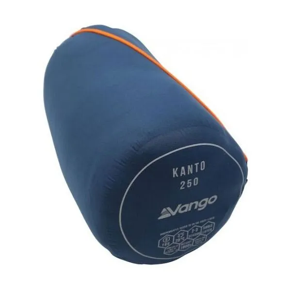 Vango KANTO 250 Spací vak, modrá, veľkosť 215 cm - ľavy zips