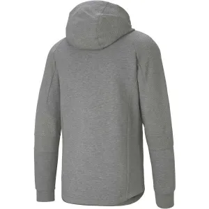Puma TEAMCUP CASUALS HOODED JACKET Pánska športová bunda, sivá, veľkosť