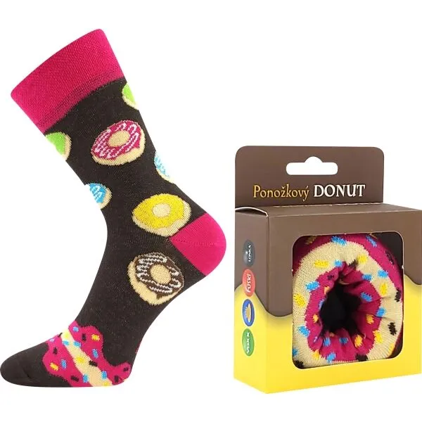 Lonka DONUT Dámske ponožky, hnedá, veľkosť