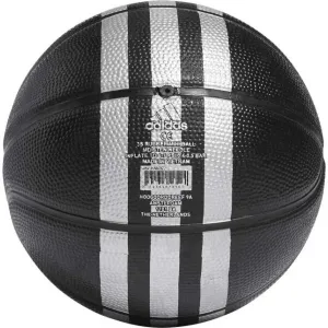 adidas 3S RUBBER MINI Mini basketbalová lopta, čierna, veľkosť