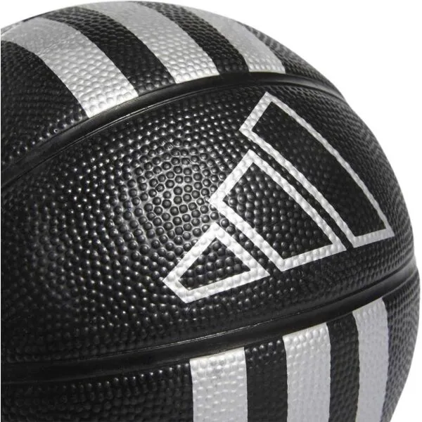 adidas 3S RUBBER MINI Mini basketbalová lopta, čierna, veľkosť