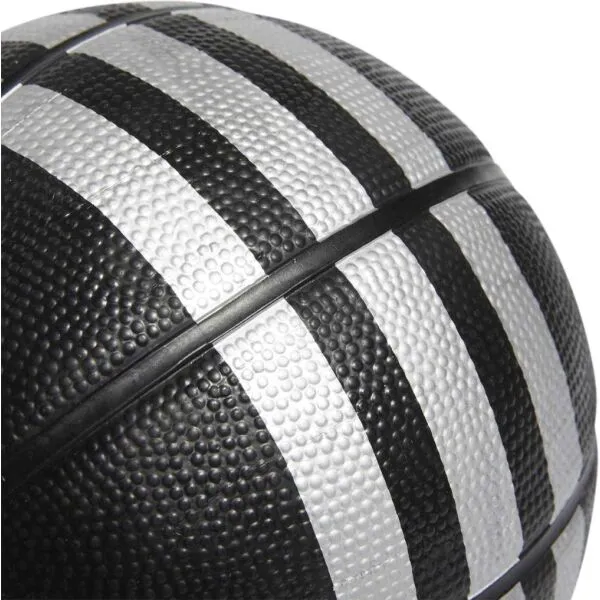 adidas 3S RUBBER MINI Mini basketbalová lopta, čierna, veľkosť