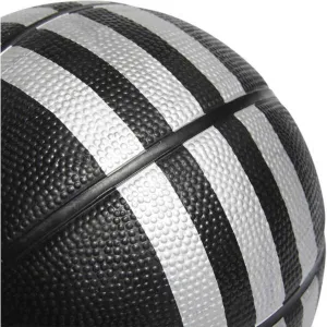 adidas 3S RUBBER MINI Mini basketbalová lopta, čierna, veľkosť