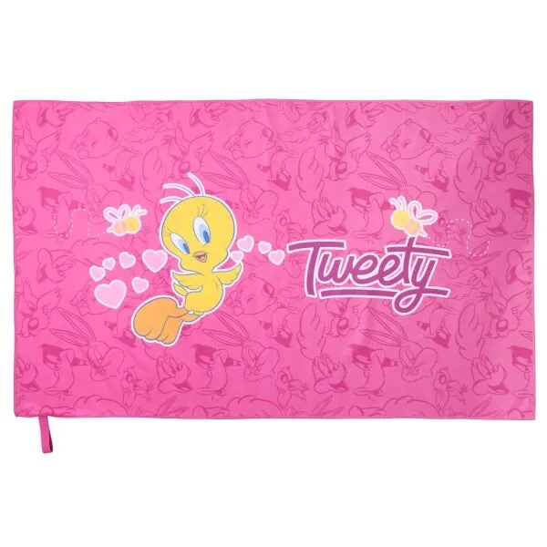 Warner Bros TWEETY 80 x 130 Rýchloschnúci športový uterák, ružová, veľkosť