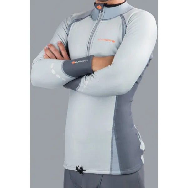 LAVACORE LC ELITE SHIRT LONG SLEEVE Top s merinom na vodné športy, sivá, veľkosť