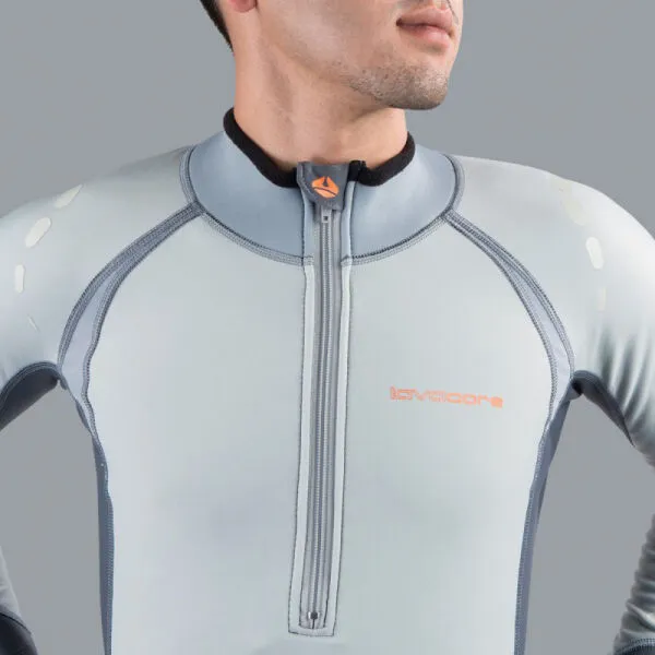 LAVACORE LC ELITE SHIRT LONG SLEEVE Top s merinom na vodné športy, sivá, veľkosť