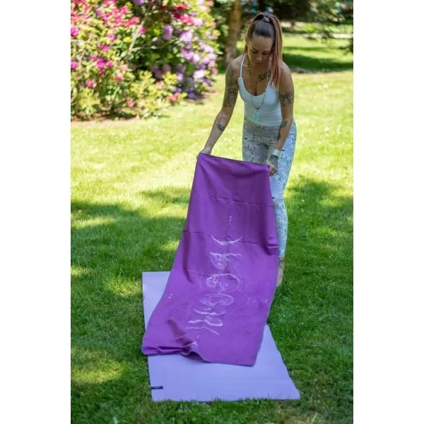 YOGGYS LARGE TOWEL NA JÓGU MOON PHASE Uterák na jogu, fialová, veľkosť