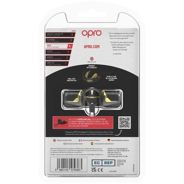 Opro GOLD BRACES Chránič zubov, čierna, veľkosť