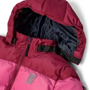LEGO&reg; kidswear LWJIPE 705 Dievčenská lyžiarska bunda, červená, veľkosť